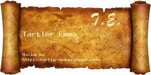 Tartler Emma névjegykártya