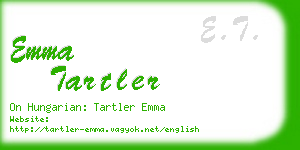 emma tartler business card